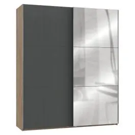 Riidekapp Level 36A grafiit/tammeplank