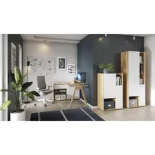 Kontorikapp Indianapolis H121 cm tamm/valge