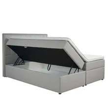 Pesukastiga kontinentaalvoodi Ritz 160x200 helehall