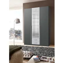 Riidekapp peegliga Dover grafiit/helehall