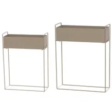 Jalgadel lillepott Rectangle H60 beež