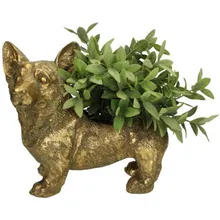 Dekoratsioon/lillepott Corgi kuldne