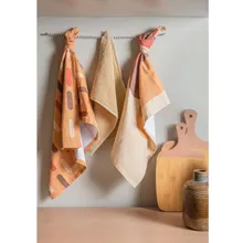 Köögirätikute komplekt 3tk Summer Graphics helepruun