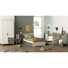 Voodialune sahtel Genius 90x190 valge/hall