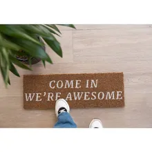 Uksematt We are awesome 75x26 pruun