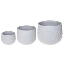 Lillepott Dots D35 valge