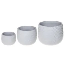 Lillepott Dots D45 valge