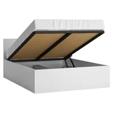 Pesukastiga voodi Fribo 160x200 valge