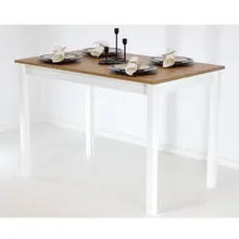 Söögilaud Wood valge/pruun