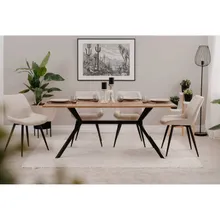 Söögilaud Onex 90x180 flagstaff/must