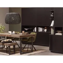 WOOOD söögilaud Maxime 90x220 tiikpuit/must