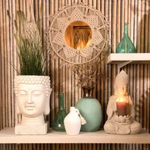 Lillepott Buddha H45 valge