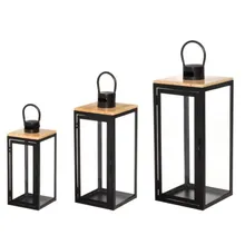 Latern Black Wood H48 must