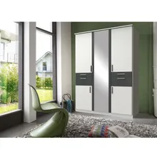 Riidekapp Koblenz valge/grafiit