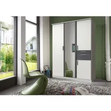 Riidekapp Koblenz valge/digiteras