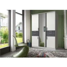 Riidekapp Koblenz valge/digiteras