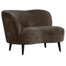 Lounge tugitool Sara vasak hallikaspruun