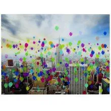 Klaaspilt Balloons 80x60 cm