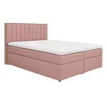 Pesukastiga kontinentaalvoodi Ritz 160x200 roosa