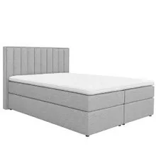 Pesukastiga kontinentaalvoodi Ritz 160x200 helehall