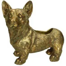 Dekoratsioon/lillepott Corgi kuldne