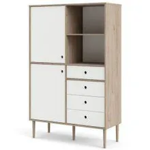 Raamaturiiul Rome valge/hickory