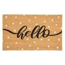Uksematt Hello Dots 75x45 pruun