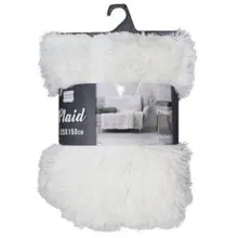 Pleed Mock Fur 125x150 valge