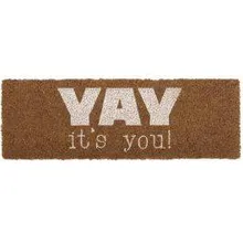 Uksematt YAY it´s you 75x26 pruun