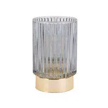 Led-valgusti Ribbed kuldne/hall