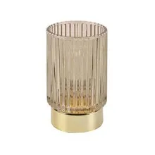 Led-valgusti Ribbed kuldne/pruun