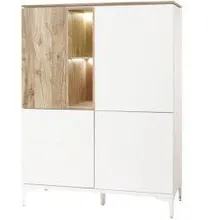 Puhvetkapp Verano valge/hunton tamm