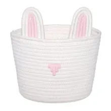 Korv Bunny D24 valge/roosa