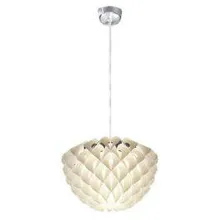 Rippvalgusti Tilia valge/kroom