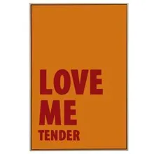 Seinapilt Love Me Tender oranž