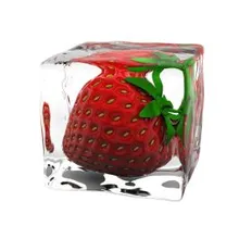 Klaaspilt Strawberry 30x30