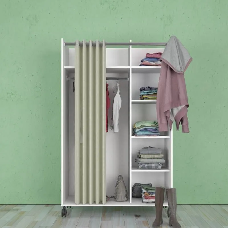 Mobiilne riidekapp Kit valge