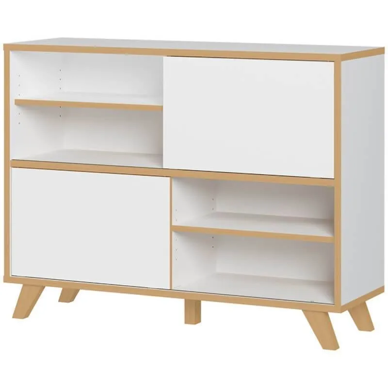 Riiul Helsinki valge/tamm