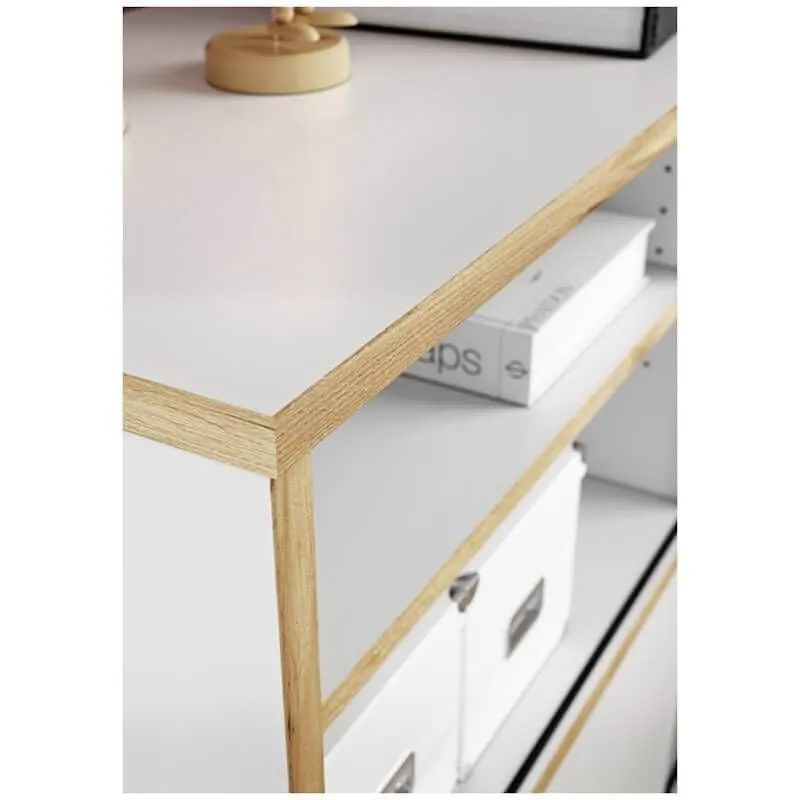 Riiul Helsinki valge/tamm