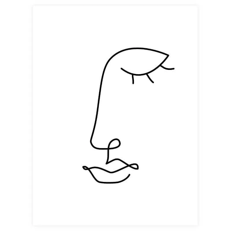 Poster Abstract Face 30x40 cm