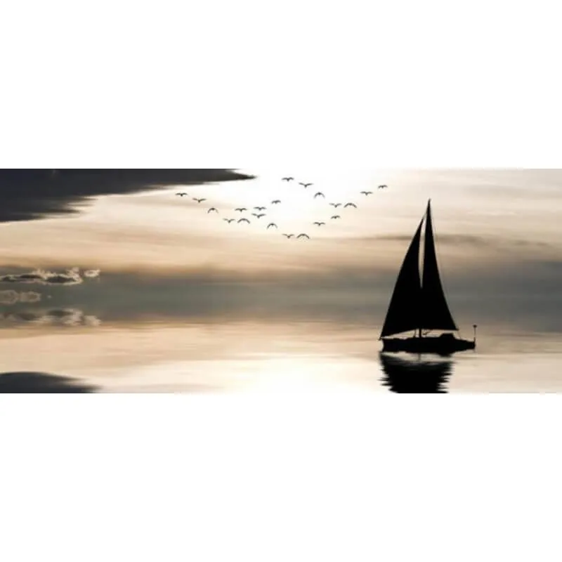 Klaaspilt Sunset 50x120 cm