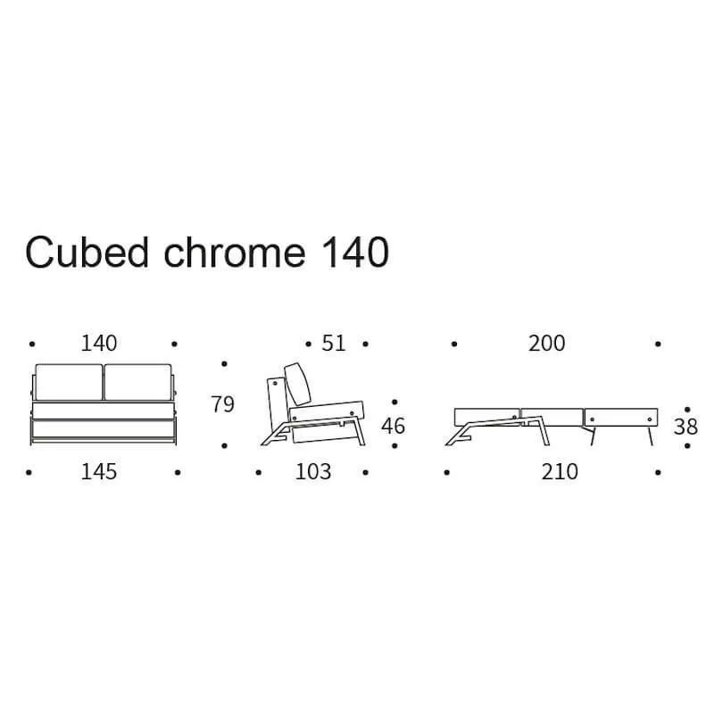 Innovation diivanvoodi Cubed 140 kroom/must
