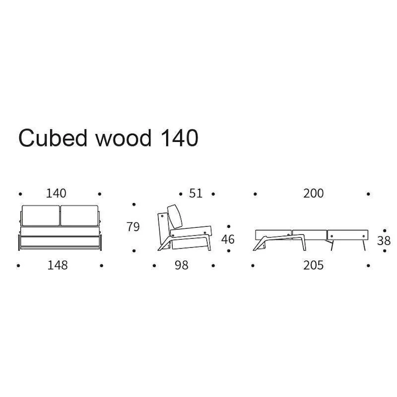 Innovation diivanvoodi Cubed 140 must