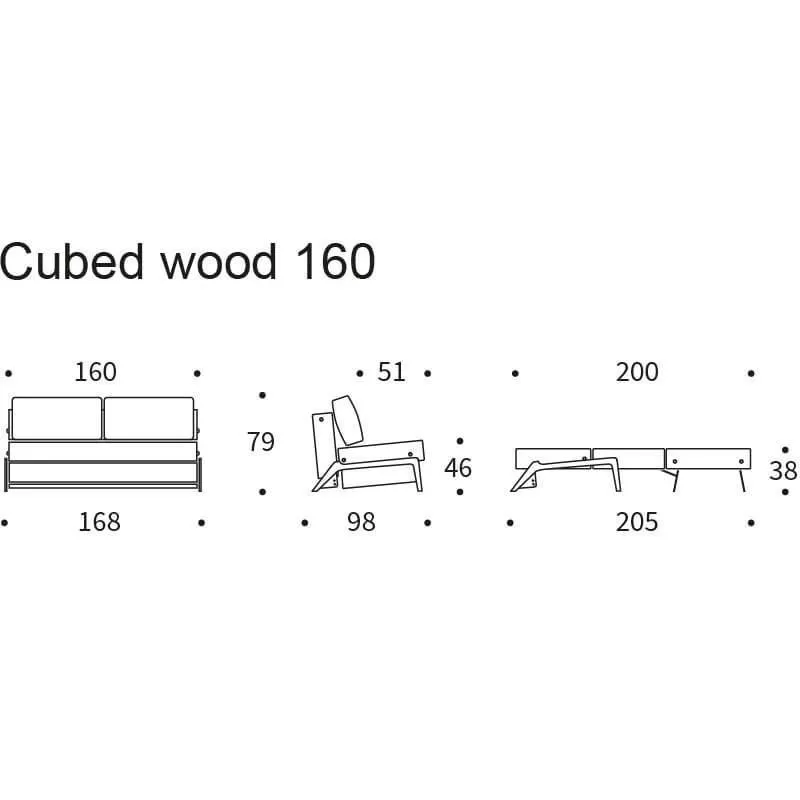 Innovation diivanvoodi Cubed 160 tumesinine