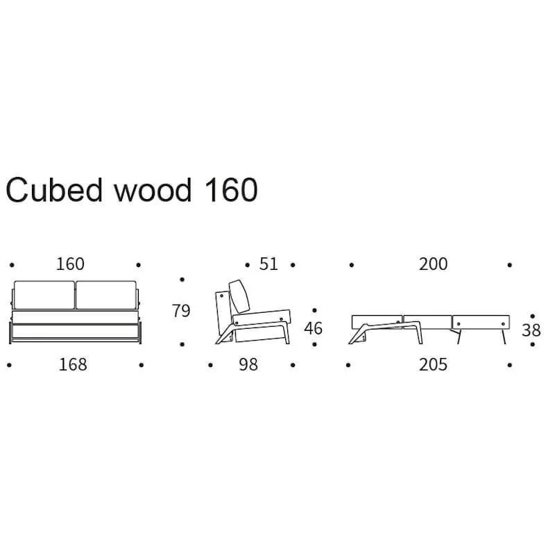 Innovation diivanvoodi Cubed 160 valge