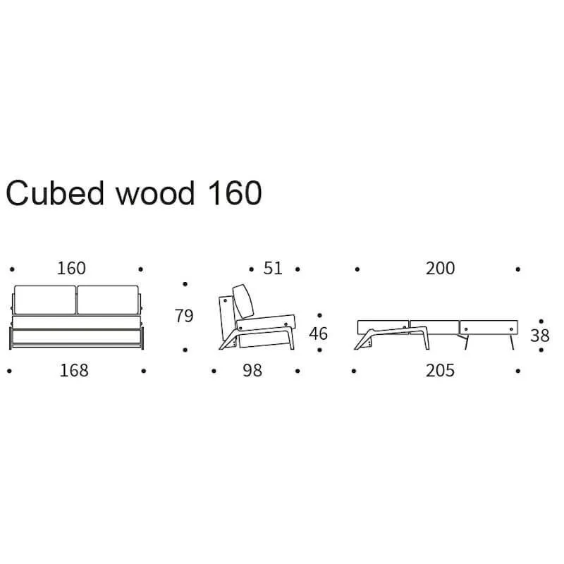 Innovation diivanvoodi Cubed 160 oranž