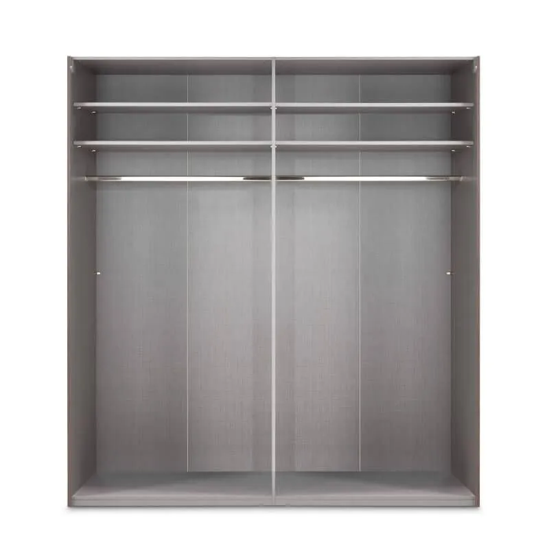 Riidekapp Altona2 valge/tumehall 225 cm
