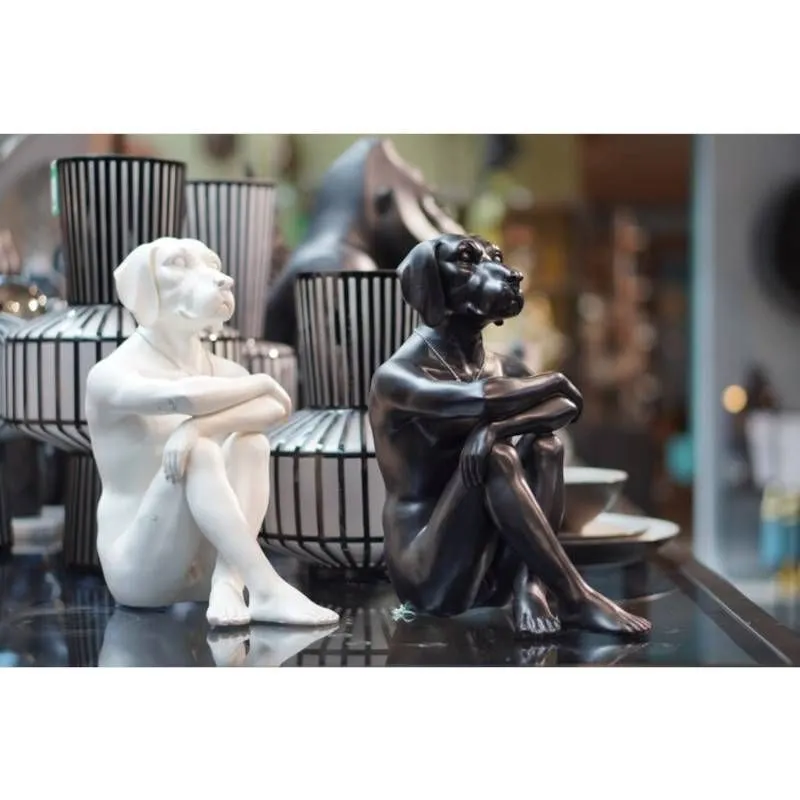 Dekoratiivne kuju Gangster Dog valge