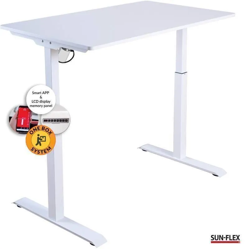 Reguleeritav arvutilaud Sun-Flex Elite 120x60 valge