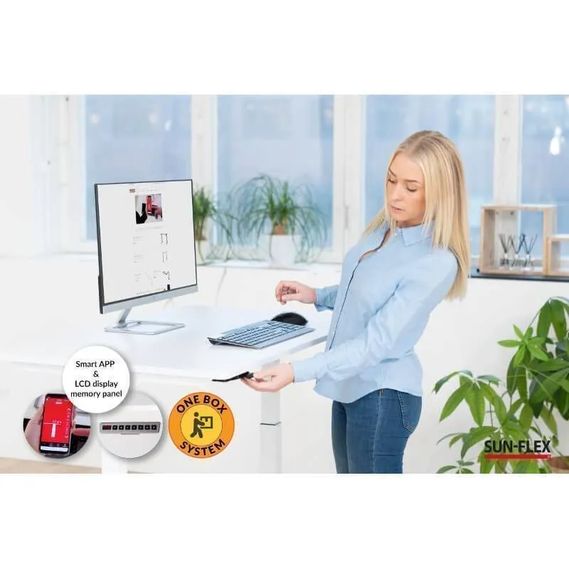 Reguleeritav arvutilaud Sun-Flex Elite 120x60 valge